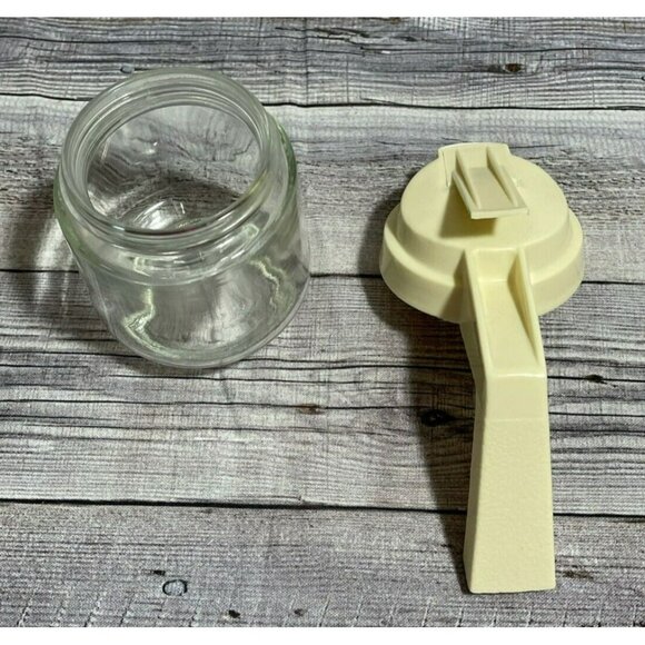 Vintage Gemco Syrup Dispenser With Cream Lid - USA Made Glass & Plastic Pourer - Picture 6 of 6